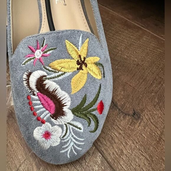 MUSSHOE Flats Shoes Comfortable Round Toe Memory Foam Women's Sz 6 Dusty Blue - Picture 5 of 16